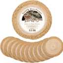 13 in Round Woven Placemats Plate Chargers Set of 12, Boho Farmhouse Rustic Woven Place Mats for Dining Table Decor, Rattan Wicker Table Mats Jute Braided Chargers for Dinner Plates