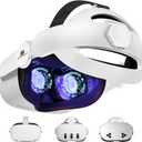 Saqico Head Strap for Meta Oculus Quest 2/3/3s, 3-in-1 Adjustable Halo Headband, Replacement for Elite Strap, Enhanced Comfort Gaming Immersion VR Accessories Compatible with Oculus/Meta Quest 2/3/3s