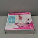 SUNLIN Dance Mat - Rhythm Step Play Mat - Dance Game Toy Pad with LED Lights, Gift for Kids Girls 3-12, Adjustable Volume, Built-in Music, 3 Challenge Levels (Pink)