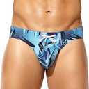 Arjen Kroos Swim Briefs for Men, Men's Swim Briefs Bikini Printed Swimwear with 3D Pouch & Drawstring, M