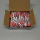 Disposable Oral Foam Swab with Mint Flavored, Individually Wrapped, Red, Box of 50 Counts
