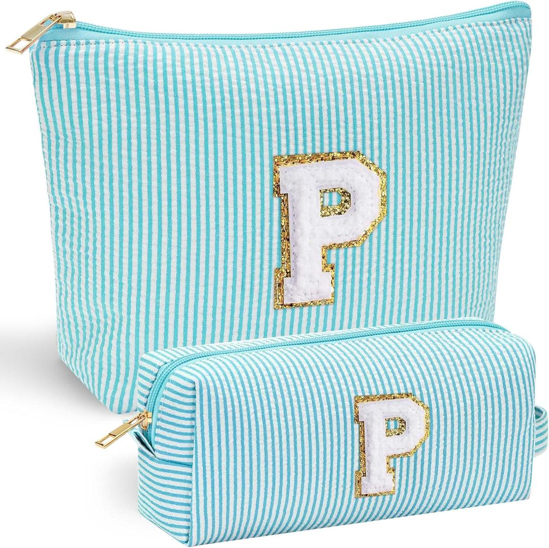 Yoolife Small Cute Makeup Bag - Travel Makeup Pouch for Mom's Gifts & More (Light Blue)