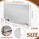 Ferraycle 2 Pack 20-1/2" W x 9" H 304 Stainless Steel Fryer Splash Guard for Stove & Kitchen, Oil Splatter Screen Protection, Heavy Duty Grease Barrier for Frying, Grilling, Easy Clean, Universal Fit
