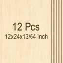 ToCome 12 Pcs 5mm Basswood Sheets 12x24×13/64 Inch for Laser Cutting Crafts
Laser-grade basswood, double-sided sanded, low charring cutting, warp-resistant structure, smooth burr-free surface