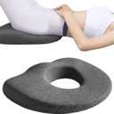 Bed Sore Cushions For Butt, Bedsore Pressure Relief Pillow for Sleeping and Sitting, Donut Pillow Cushion for Bed Sores on Buttocks, O Shaped Opening Tailbone Pillow, Butt Pillows For Sitting Tailbone (Grey)