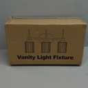 Modern Crystal Bathroom Vanity Light, 3-Light Brushed Gold Bathroom Light Fixtures with Clear Shades, Vanity Lighting Fixtures Over Mirror (Exclude Bulb)