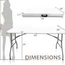 Plastic Folding Table, 5 FT Folding Table, Portable Tables for Dining Parties Card Picnic Camping