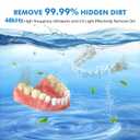 Upgraded Ultrasonic Retainer Cleaner Machine, 48kHz Ultrasonic Dentures Cleaner for Mouth Guards, Braces, Aligner, Toothbrush & Jewelry, 200ML Capacity, White