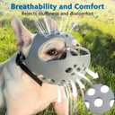 BARKLESS Short Snout Dog Muzzle, Soft Silicone Flat Faced Muzzle for French Bulldog Shih Tzu and Pug for Biting Chewing Licking and Grooming, Allows Panting