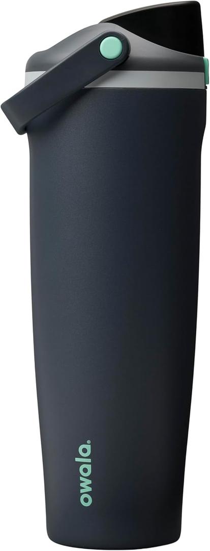Owala FreeSip Sway Insulated Stainless Steel Water Bottle with Two-Way Spout, Built-In Straw and Bucket Handle, Made for Travel, School, and Sports, 40oz, BPA Free, Leak Proof, Foggy Tide