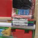 JOYOOSS LED Easel for Kids Ages 4-8 Easels for Toddlers Art Kids Easel Ages 8-12 Light Up Wooden Drawing Easels Magnetic Black Board with Paper Roll for Kid LED Dry Erase Board