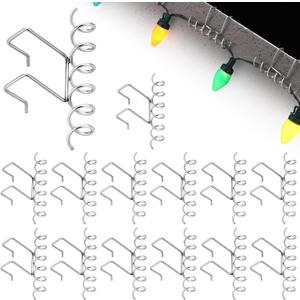 30 Pcs Christmas Gutter Hooks for Outdoor Lights S Shaped Spiral Metal Gutter Hanging String Light Clips Hooks Weatherproof Corkscrew Hangers for Xmas Halloween Outside Ornaments Party Decor