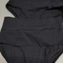 Molasus Women's Soft Cotton Underwear Briefs High Waisted Postpartum Panties Ladies Full Coverage Plus Size Underpants Black, Small