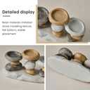 Candle Holder Taper Candles Fake Stone Candlestick Mantel Candle Stand for Home Decor, Wedding, Party and Dinning Table Centerpieces (Imitation Stone Candlestick - A)