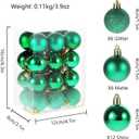 3 x St Patricks Day Decorations, 24pcs 4cm/1.5" Hanging Balls Irish Festival Dcor, Green Christmas Ball for St Patricks Day Tree Decorations