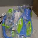 Snorkeling Gear for Kids Ages 5-15, 4 in 1 Mask Fins Snorkel Set with HD Tempered Glass Panoramic View Anti-Fog Mask, Dry Top Snorkel, Adjustable Trek Fins, and Mesh Bag, Kids Snorkel Set for Youth