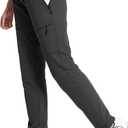 Womens Hiking Pants Quick Dry Tall Insteam 29"/32"/34"/36" Water Resistant Lightweight Cargo Pants with 5 Pockets (Black, M)