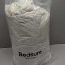 Bedsure Oversized Queen Comforter Set, Ivory Soft Prewashed Bedding for All Seasons, 3 Pieces GentleSoft Bed Set, 1 Lightweight Comforter (98"x98") and 2 Pillowcases (20"x26")