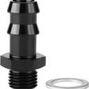 M14x1.5 Male Metric to 1/2 Barb Fuel Pump Inlet Adapter Fitting Aluminum Black (M14x1.5 to 1/2)