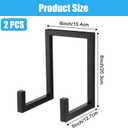 Molain 2 Pcs Large Metal Plate Stands for Display, 8 Inch Black Iron Frame Pictures Holder Decorative Plates Easel for Books Tabletop Art