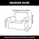 PrinceDeco Stretch Chair Cover Chair Slipcovers with Arms 1-Piece Chair Sofa Slipcovers or Living Room Non Slip Armchair Cover Furniture Protector Dogs Pet Friendly(Armchair,Black)