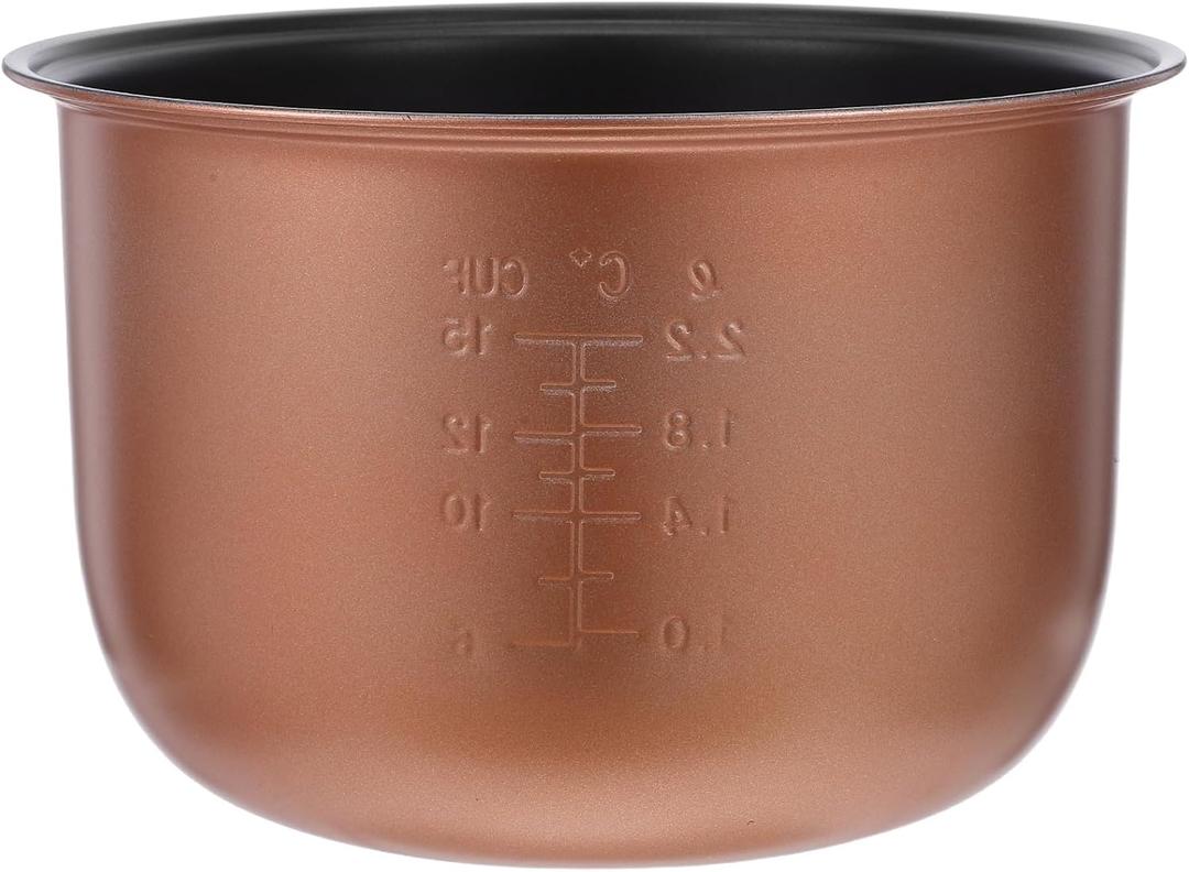 ABOOFAN Rice Cooker Inner Pot Replacement, 5L/10 Cup Non-stick Aluminum Alloy Cooking Bowl Insert for Multi Cooker, Easy to Clean