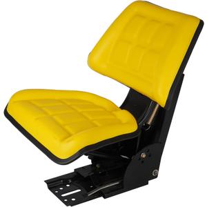 Yellow Universal Tractor Suspension Seat with TILT for John Deere 820 830 1020 1030 1040 1530 2020 2030 2040 2240,For Ford/New Holland Tractor 4000 4100 4110 4330 Shock Absorbing Alloy Steel+PVC