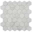 V-MOZZA Peel and Stick Stone Backsplash, 5-Sheet Hexagon Peel and Stick Stone Tiles 3D Marble Look Stick on Backsplash for Kitchen Fireplace