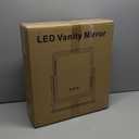 Vanity Mirror with Lights, Height-Adjustable & 360 Rotation, 1/10X Magnification, Three Color Lighting Modes, Makeup Mirror Smart Touch Control, Large Vanity Desk Mirror (17.5in,White)