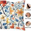 Satin Pillowcase Geometric Colorful Flowers Satin Pillow case for Hair and Skin 20 x 26 Inches Smooth PillowCovers Pillow Cover with Envelope Closure