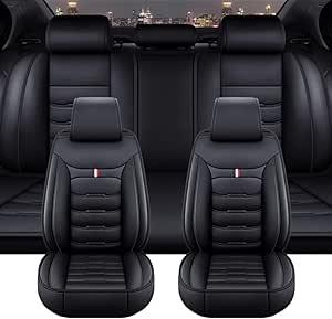 Car Seat Covers Black 8 Pieces