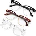 racico Blue Light Glasses for Men & Women  Mixed Material + Metal Frames with UV Protection Coating