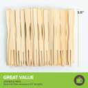 200 Bamboo Appetizer Forks, 3.5" Disposable Bamboo Fork for Charcuterie, Mini Forks for Appetizers, Cocktail Forks for Weddings, Small Appetizer Picks