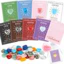 36 Pack Valentines Day Gifts for Kids, Valentines Day Cards with Heart-Shaped Crystal Gemstones for School Classroom Exchange, Valentine Party Favors&Goody Bag Fillers for Girls and Boys Ages 412