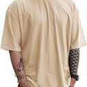 YawYews Mens Fashion Short Sleeve Tshirts Workout Oversize Pullover Solid Color Casual Tees
