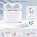 Wireless Charging Case Compatible with AirPods 4, Replacement Case for AirPods 4, Bluetooth Pairing Sync Button, Includes Gray Microfiber Cleaning Cloth, Earbuds Not Included (USB-C Port)