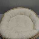 Cat Bed, 23In Dog Beds for Small Dogs, Calming Cat & Dog Beds for Indoor Pets, Pet Beds Comfortable Donut Round Ultra Soft (Camel, 23" L x 23" W x 6.5" Th)