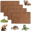 Hamiledyi Reptile Carpet Natural Coconut Fiber Tortoise Carpet Mats for Pet Terrarium Liner Reptile Supplies for Lizard Snake Chameleon Turtle Bedding Bunny Rabbit Mat (4 x Sheets) (4 Packs/35.4 x 15.7 Inch)