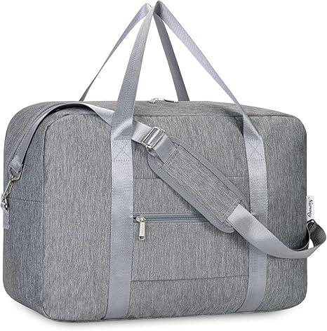 For Spirit Airlines Personal Item Bag 18x14x8 in Underseat Carry-on Luggage foldable Travel Duffle Bag for Airplanes(30L, Dark Grey)