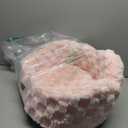 Joydeco Cloud Dog Bed for Small Dogs & Cats, Washable Pet Bed with Orthopedic Foam and Removable Checkered Plush Pad, Non-Slip Bottom for Indoor Puppies and Kittens, 22x20 Inch, Pink