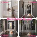 Free Standing Dog gate Indoor,Clear Dog gate,Pet Doggy Gates for doorways Home (4 Panel-W80 X H24)