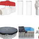 Pool Drainage Outlet Kit, Open a Third Drain at The Bottom of The Pool with SIHAIAN Drainage Pipe Kit, Drain The Accumulated Water from The Pool Cover