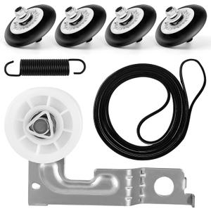 Dryer Roller Repair Kit For LG Kenmore Dryers 4581EL2002C Dryer Drum Roller 4581EL2002L,4581el3001e, 4400EL2001A Dryer Belt Upgraded 4561EL3002A Dryer Idler Pulley Ball bearing By WFRWFR