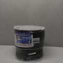 NovelBee 1/2 Inch X 250 Feet Double Braid Nylon Anchor Line with Stainless Steel Thimble and Plastic Chuck (Black)