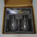 Molimoli Coffee Syrup Dispenser - Glass Bottle w. Pump, 11.8 oz 350 ml, Set of 2, Black Upgraded Pump