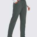 MAGCOMSEN Women's Sherpa Lined Sweatpants Winter Warm Fleece Pants Water Resistant Heavy Insulated Thermal Pants Outdoor (Gray)