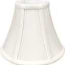 Royal Designs, Inc. BS-704UT-8WH True Bell Basic Lamp Shade with UNO Fitter, 4" x 8" x 6.5", White