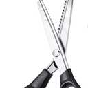 1 Pcs Pinking Shears Scissors for Fabric Cutting 7 mm Scalloped Scissors 5 mm Zig Zag Cut Sewing 9.2" Professional Handheld Serrated Jagged Dressmaking Supply for Leather Craft Paper