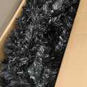 HipTree 5ft Prelit Black Halloween Nightmare Before Christmas Tree with 100 Orange Led Lights,Tinsel Light Up Tree, Xmas Lighted Pencil Tree with 278 Tips,Spider Ornament,Metal Stand,Plug-in