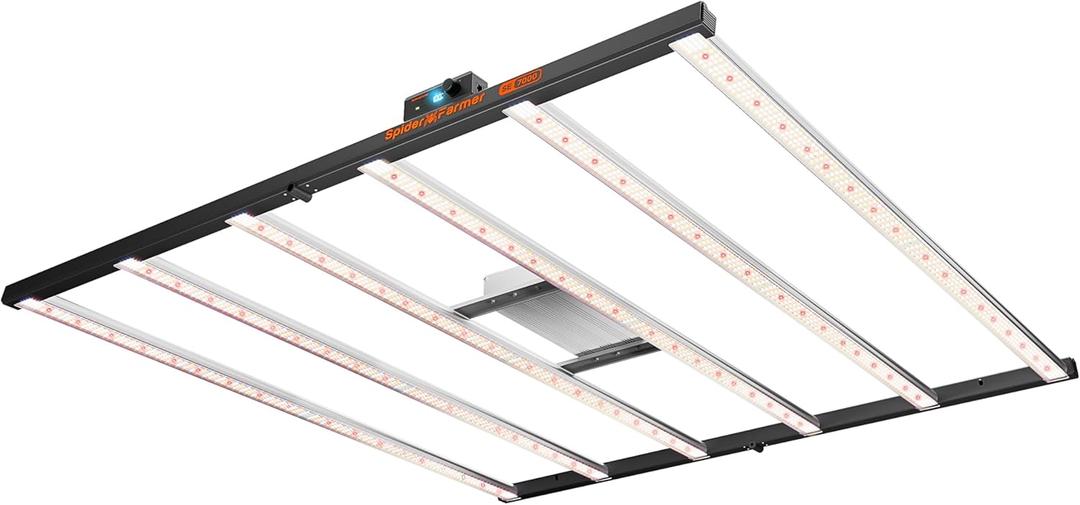 Spider Farmer SE7000 Commercial LED Grow Light, App Controlled & Osram Red 730W Dimmable Daisy‑Chain Grow Lamp with Detachable Driver, Full Spectrum, Fits 5x5 Grow Tent & 4x4 Vertical Grow Rackvs (5x5 Coverage-730W)